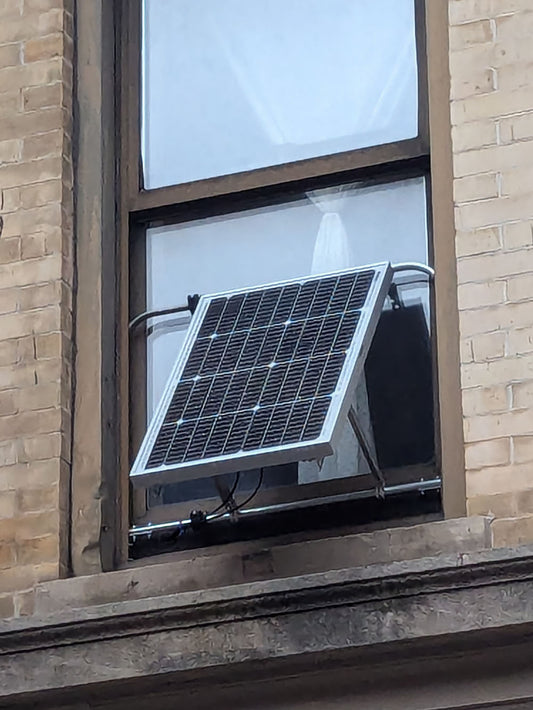 Adjustable 50W Solar Panel Window Mount
